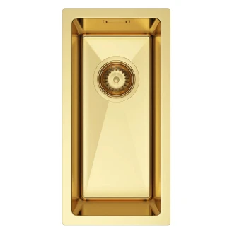 Rustfrit Stål Køkkenvask <strong>Valoise</strong>  Guld Mat 22x44 cm med Vandlås