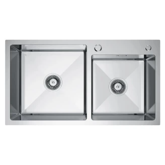 Rustfrit Stål Køkkenvask <strong>Norelle</strong>  Krom Mat 78x45 cm med Vandlås