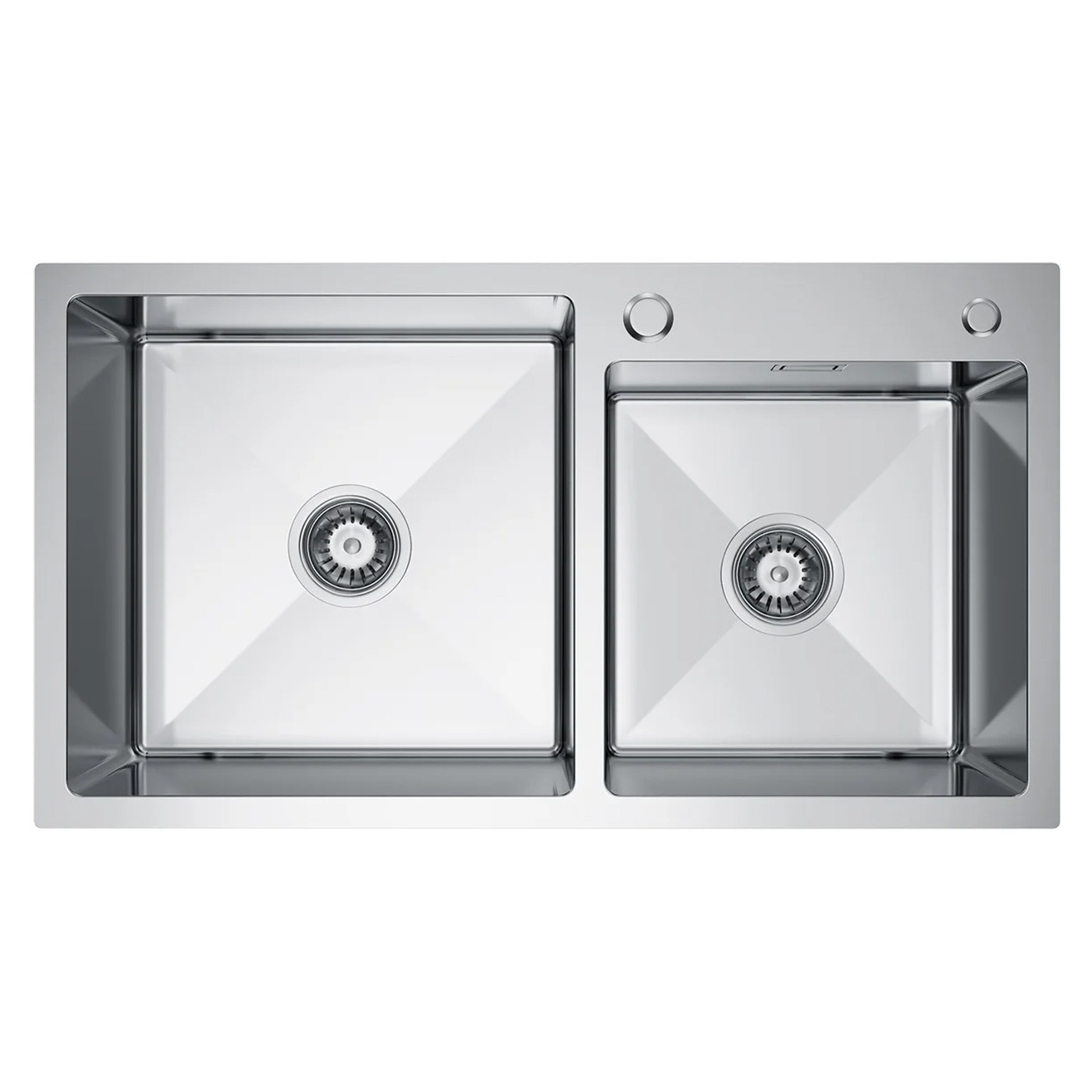 Rustfrit Stål Køkkenvask Norelle Krom Mat 78x45 cm med Vandlås