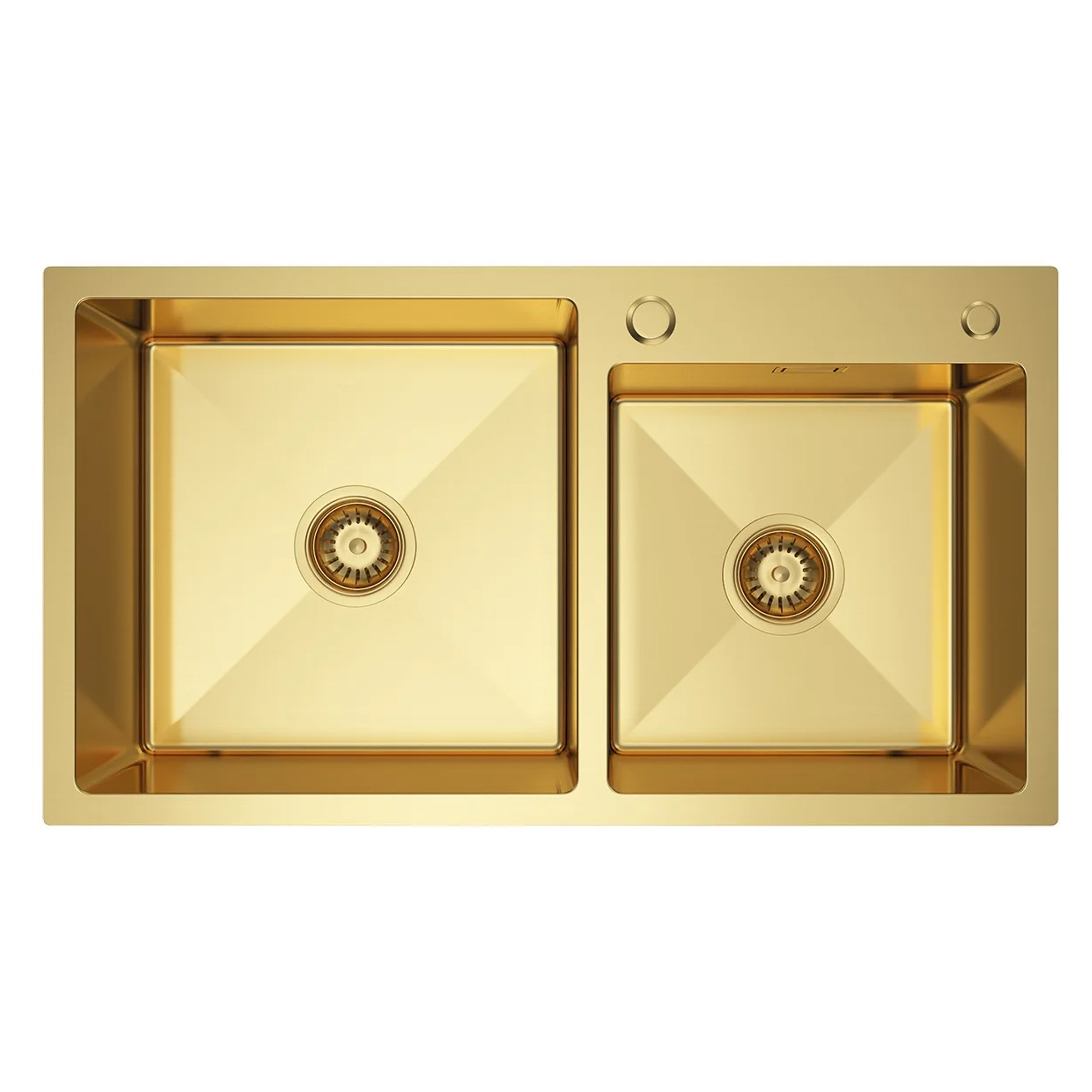 Rustfrit Stål Køkkenvask Norelle Guld Mat 78x45 cm med Vandlås