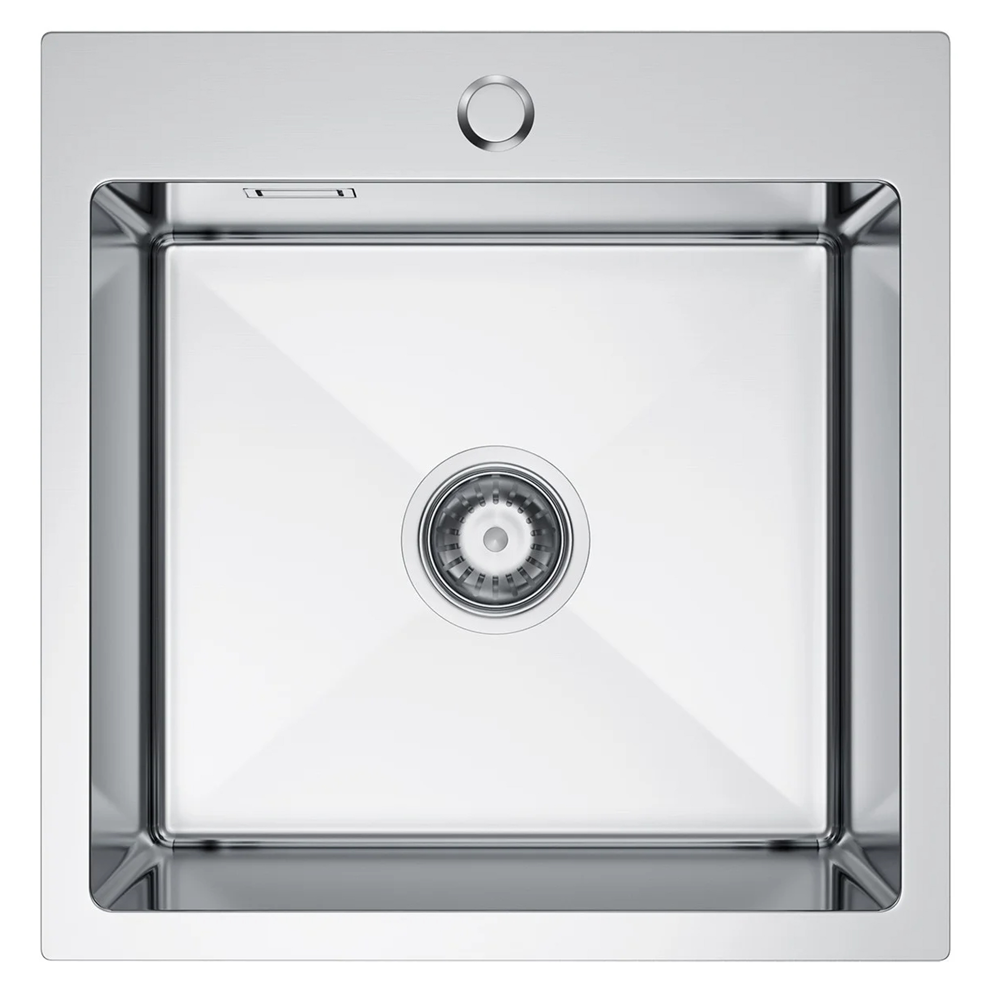 Rustfrit Stål Køkkenvask Lorvaux Krom Mat 46x45 cm med Vandlås