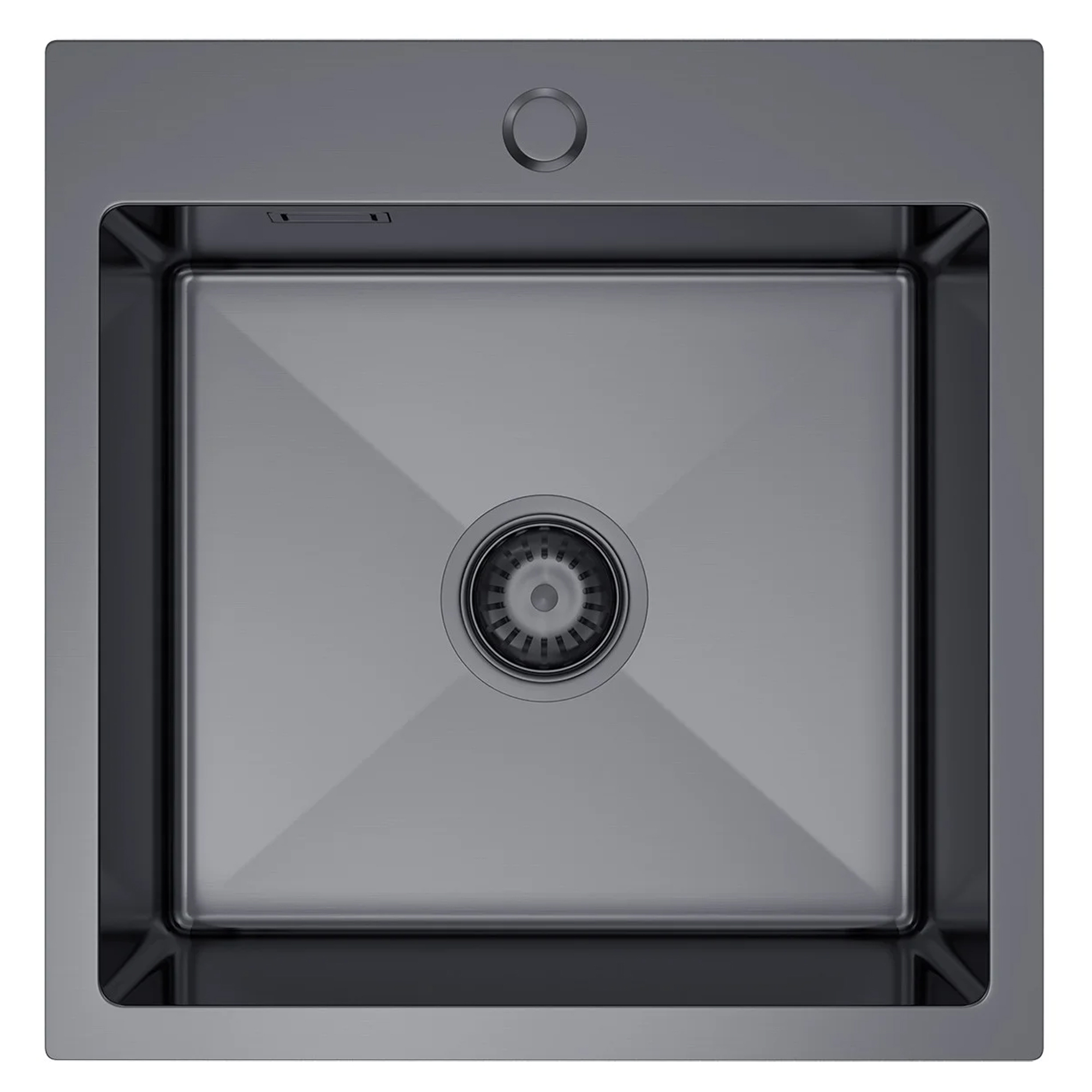 Rustfrit Stål Køkkenvask Lorvaux Grafit Mat 46x45 cm med Vandlås