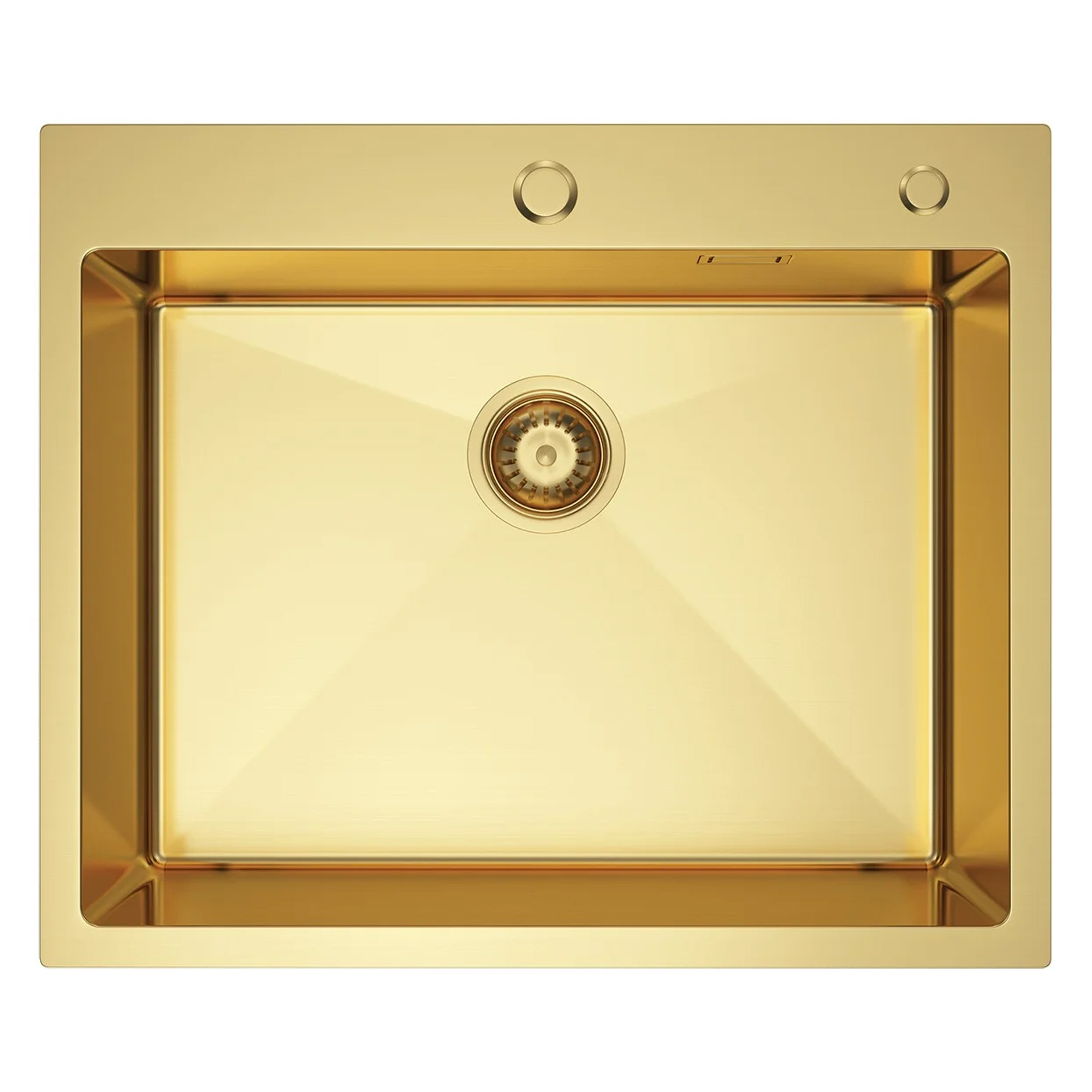 Rustfrit Stål Køkkenvask Celvere Guld Mat 60x50 cm med Vandlås