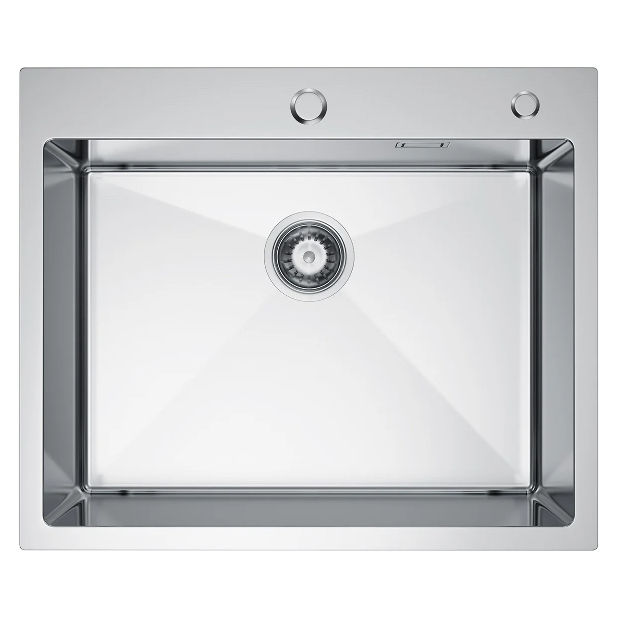 Rustfrit Stål Køkkenvask Celvere Krom Mat 60x50 cm med Vandlås