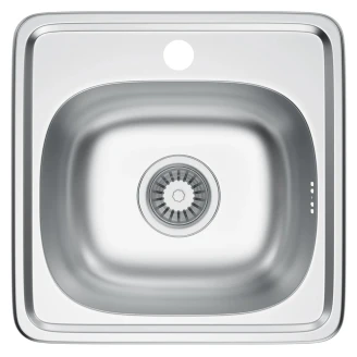 Rustfrit Stål Køkkenvask <strong>Renava</strong>  Krom Mat 38x38 cm med Vandlås