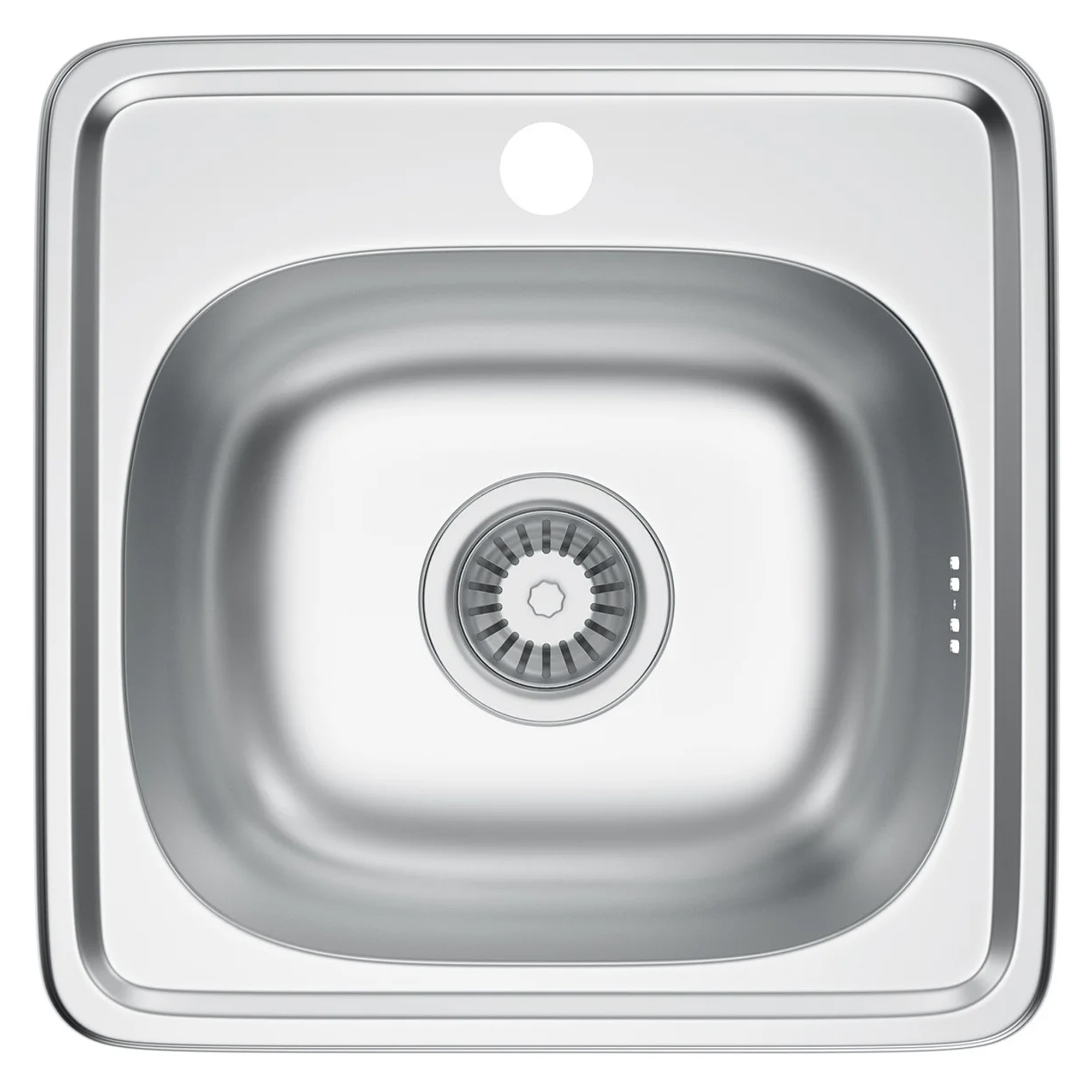 Rustfrit Stål Køkkenvask Renava Krom Mat 38x38 cm med Vandlås