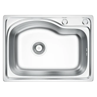Rustfrit Stål Køkkenvask <strong>Renava</strong>  Krom Mat 58x43 cm med Vandlås