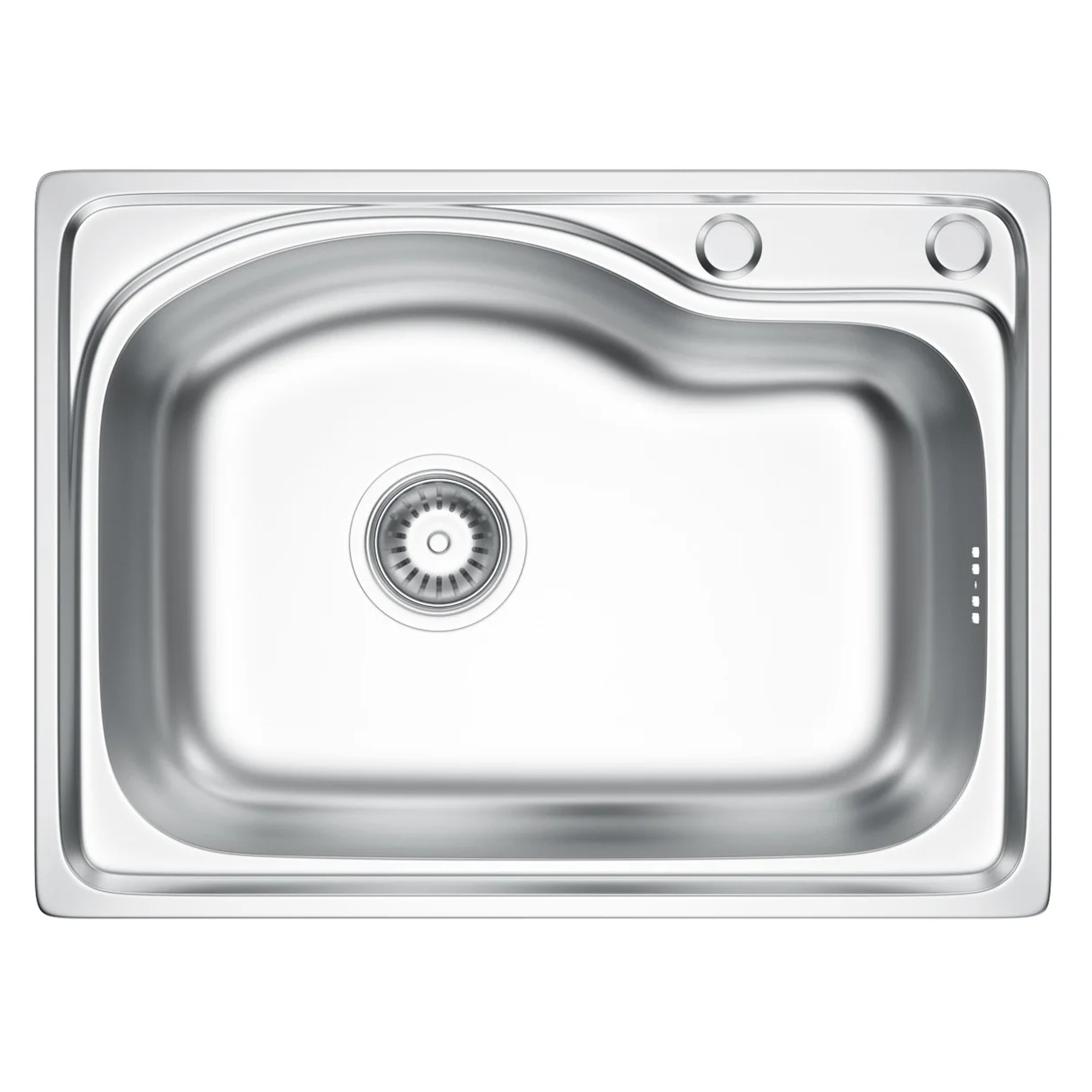 Rustfrit Stål Køkkenvask Renava Krom Mat 58x43 cm med Vandlås