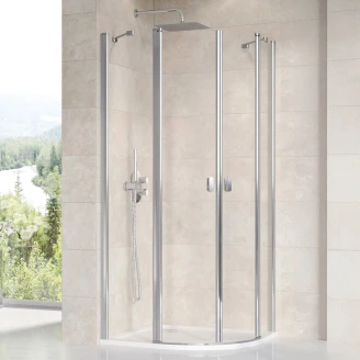 Ravak Brusehjørne <strong>Chrome</strong>  Krom Blank 80 cm + 80 cm Rund