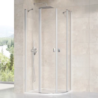 Ravak Brusehjørne <strong>Chrome</strong>  Krom Mat 90 cm + 90 cm Rund