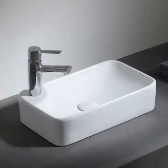 Håndvask Rektangulær <strong>Tia</strong>  Hvid Blank