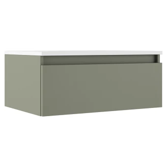 Underskab <strong>Blisse</strong>  Oliven Mat 70x46x28 cm med Vask Hvid Blank