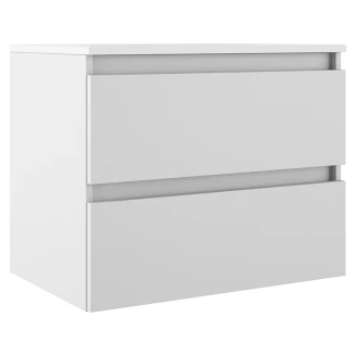 Underskab <strong>Blisse</strong>  Hvid Mat 70 cm med To Skuffer & Vask Hvid Blank