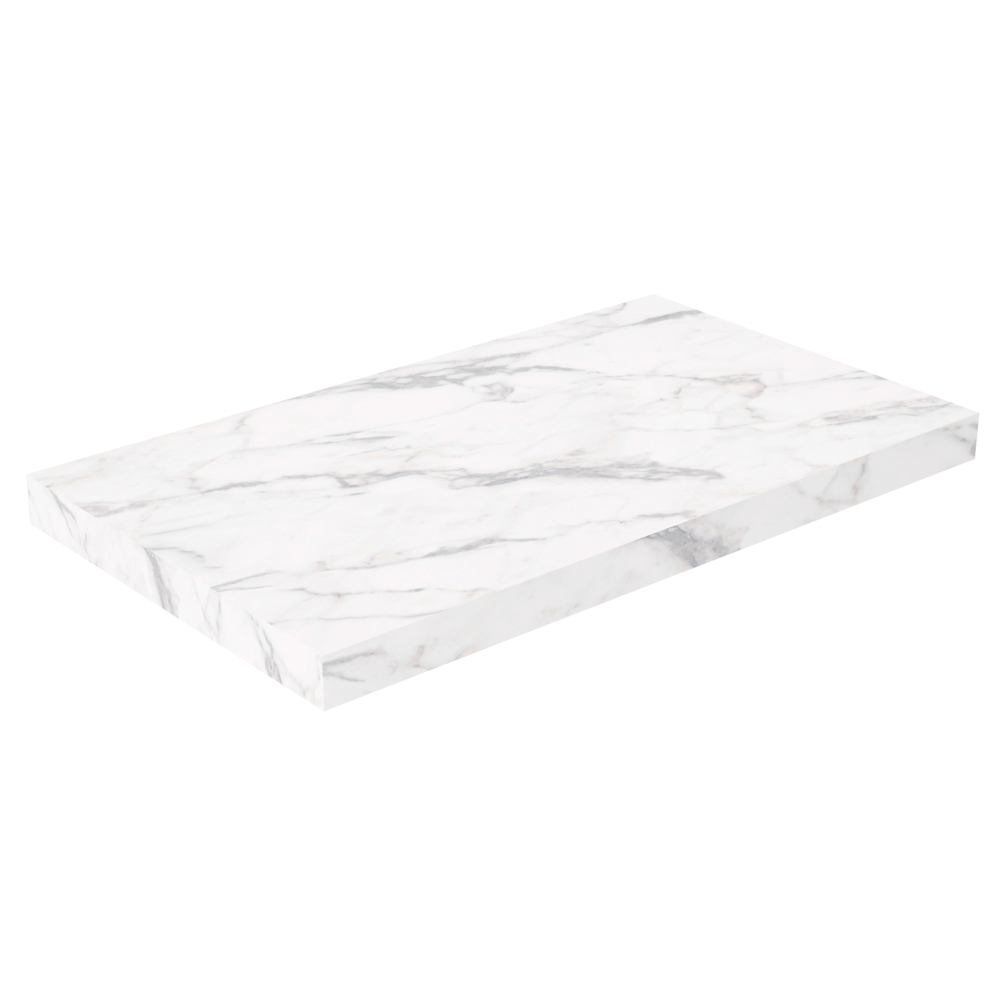 Bordplade Alderin Hvid Marmor Mat 80 cm