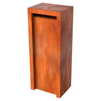 Postkasse <strong>Litrix</strong>  Cortenstål 40x30x100 cm
