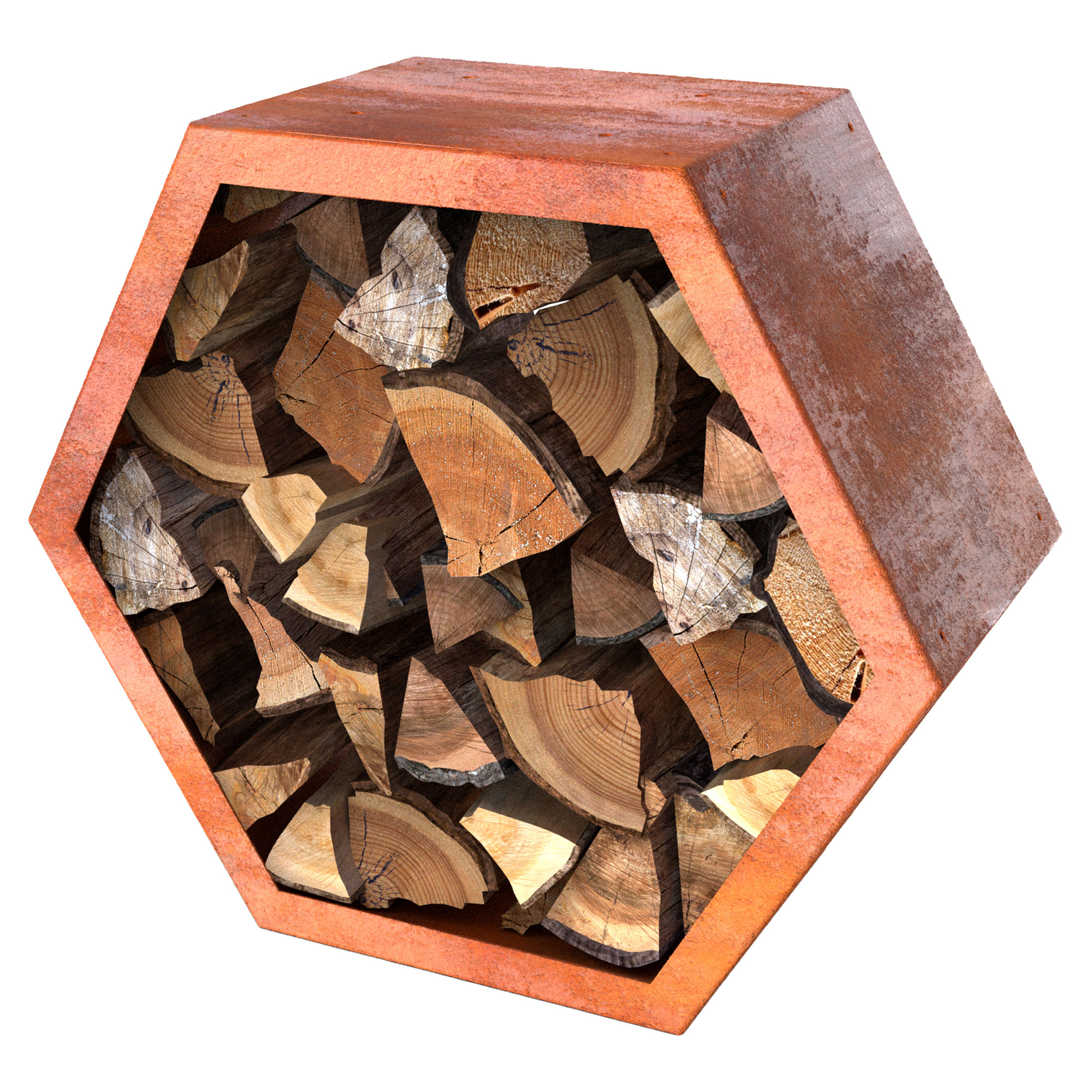 Modul brændestativ Arborox Cortenstål 92x38x80 cm | Hill Ceramic®