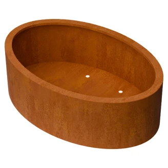 Plantekasse <strong>Ovalis</strong>  Cortenstål 120x80x40 cm