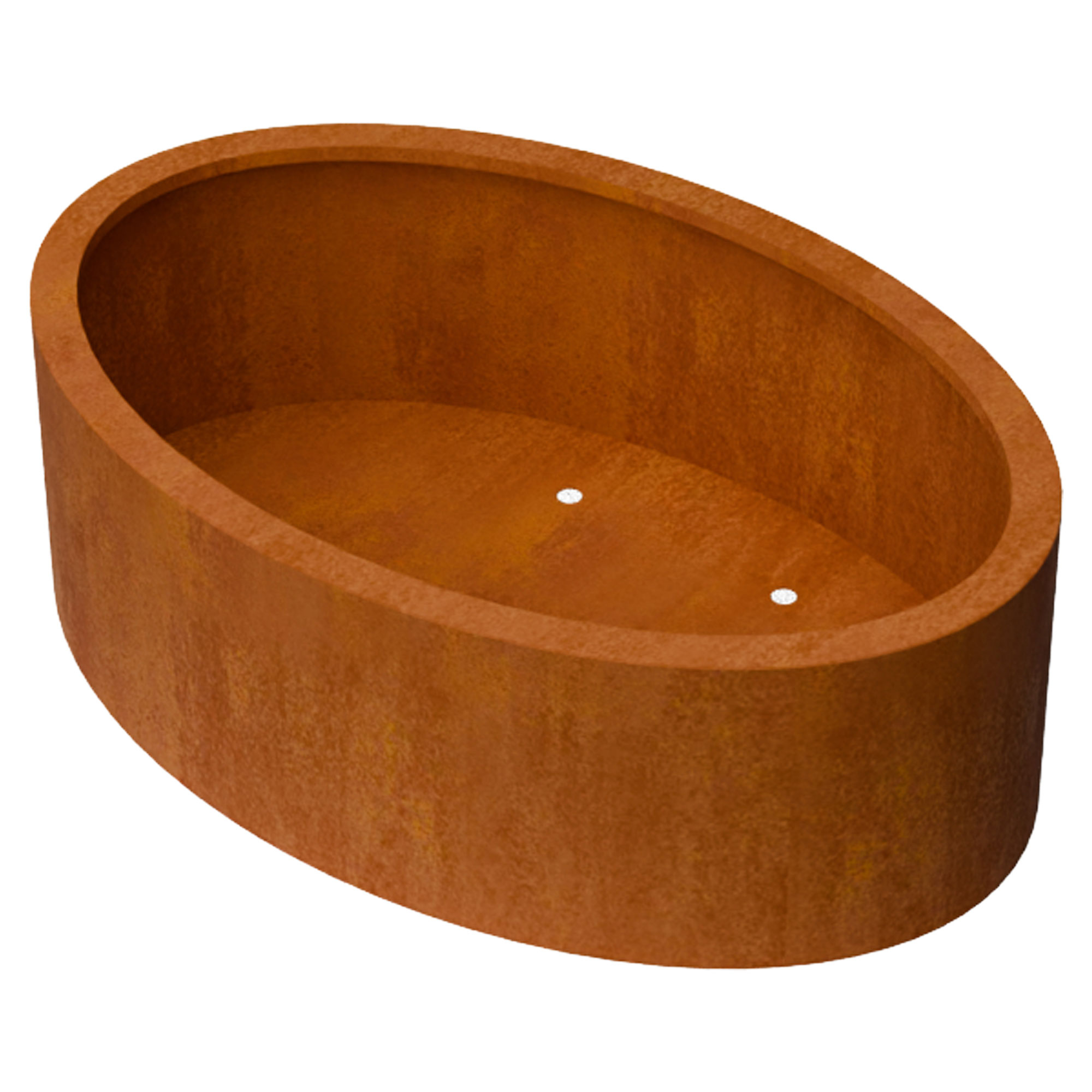 Plantekasse Ovalis Cortenstål 120x80x40 cm