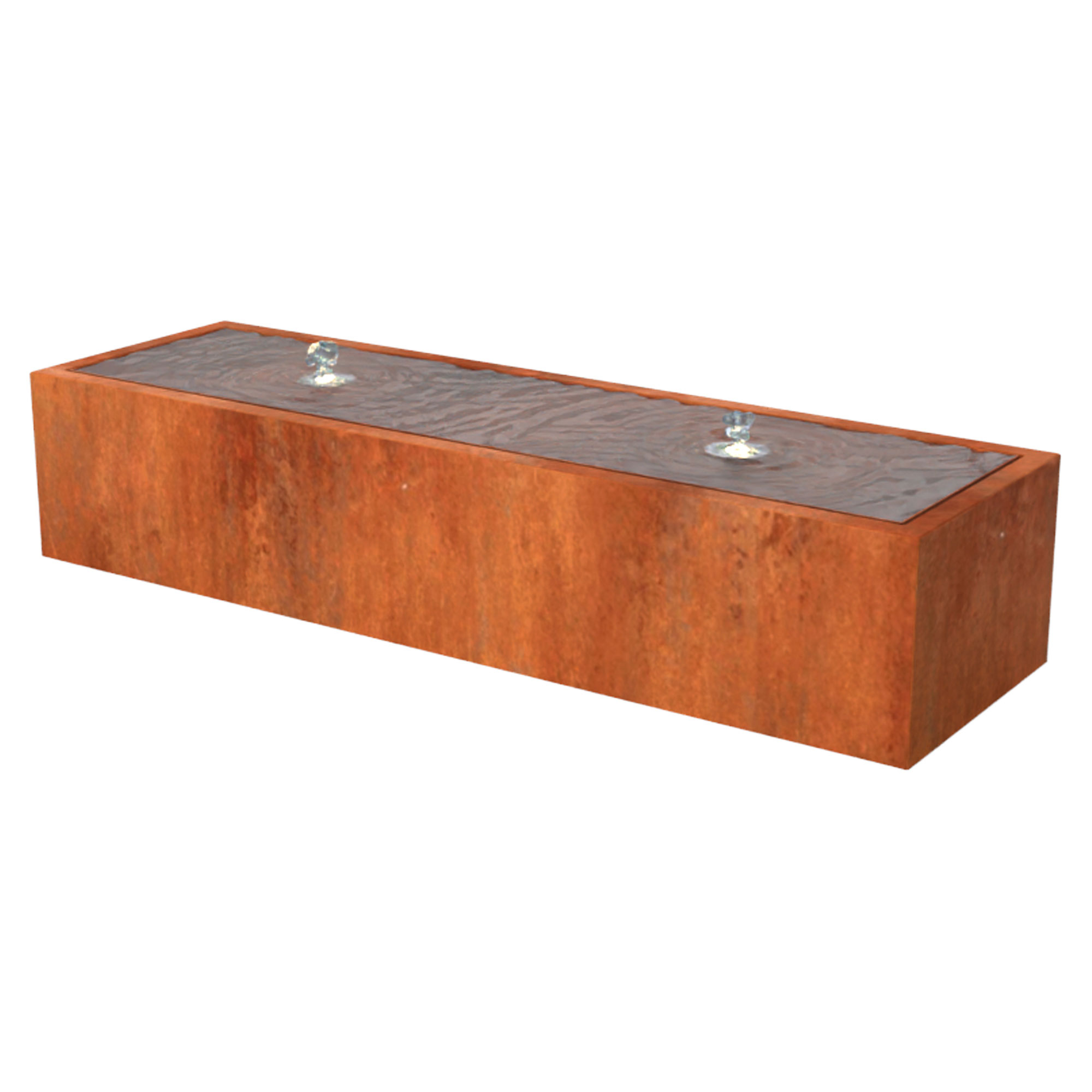 Fontæne Ferrix Cortenstål 200x60x40 cm