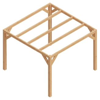 Pergola <strong>Norwell</strong>  Træ 3x3 m