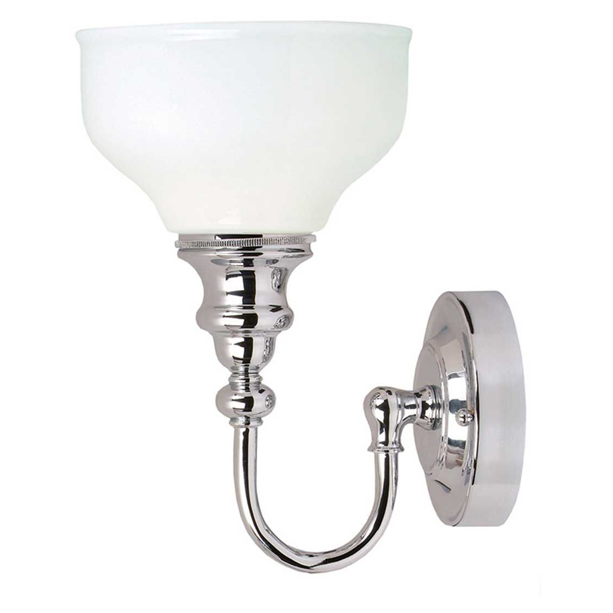 Elstead Væglampe Cheadle Krom, Hvid