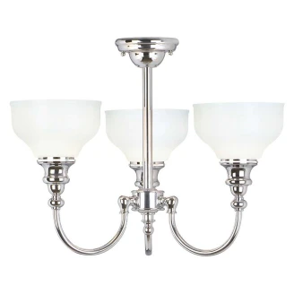 Elstead Hængende Lampe <strong>Cheadle</strong>  Krom, Hvid