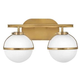 Hinkley Væglampe Duo <strong>Hollis</strong>  Messing, Klar