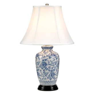 Elstead Bordlampe <strong>Blue Ginger Jar</strong>  Blå, Hvid