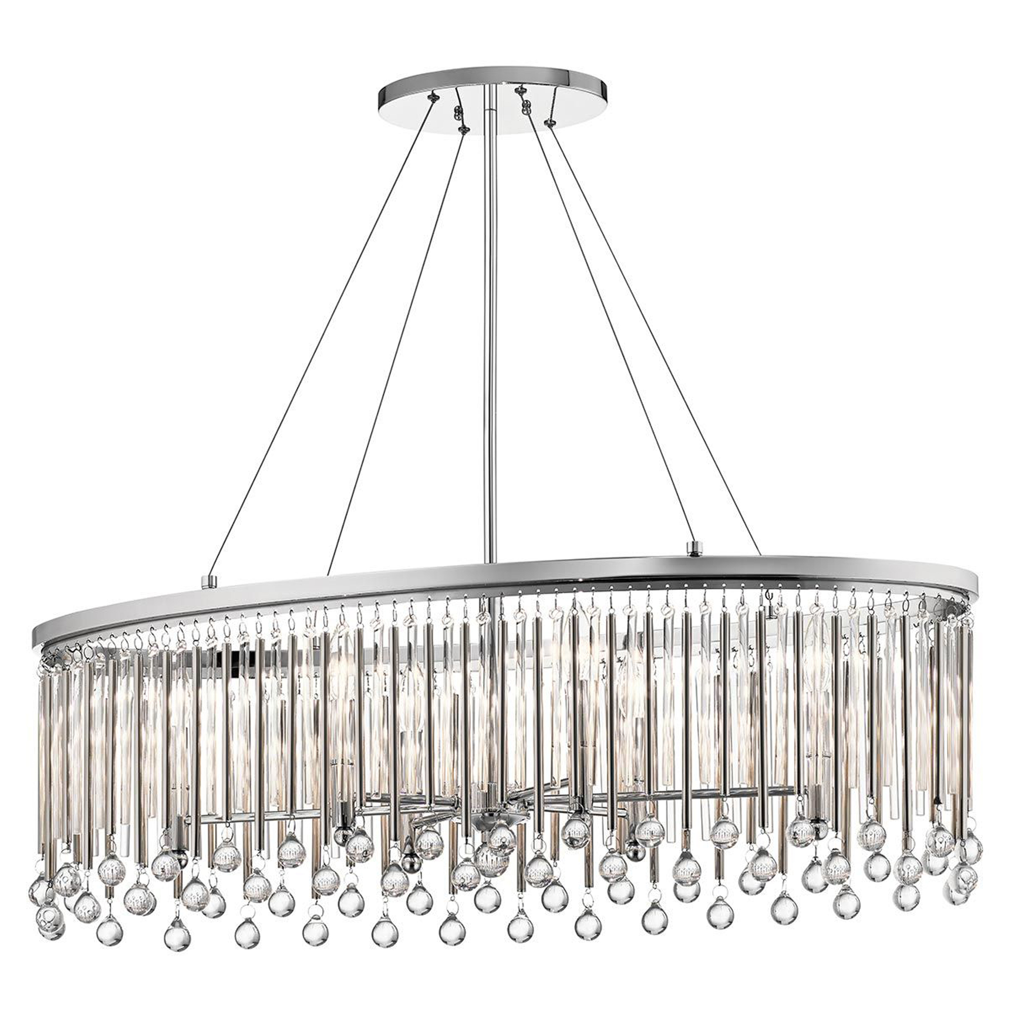 Kichler Hængende Lampe Oval Piper Krom