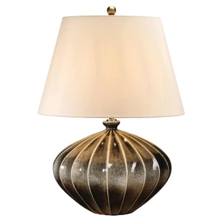 Elstead Bordlampe <strong>Rib Pumpkin</strong>  Brun, Beige