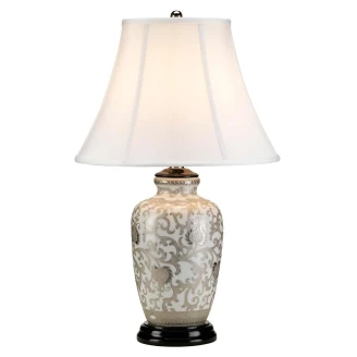 Elstead Bordlampe <strong>Silverthistle</strong>  Hvid, Sølv