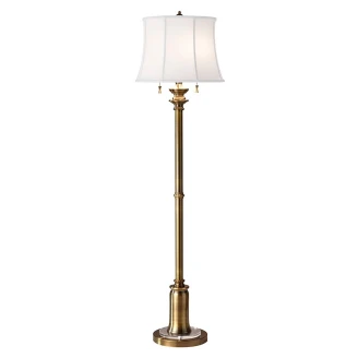 Feiss Gulvlampe <strong>Stateroom</strong>  Messing, Hvid