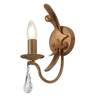 Elstead Væglampe med Krystal <strong>Windsor</strong>  Guld