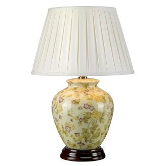 Elstead Bordlampe <strong>Yellow Flowers</strong>  Gul, Elfenben