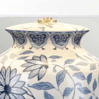 Elstead Bordlampe Ying Blå, Hvid