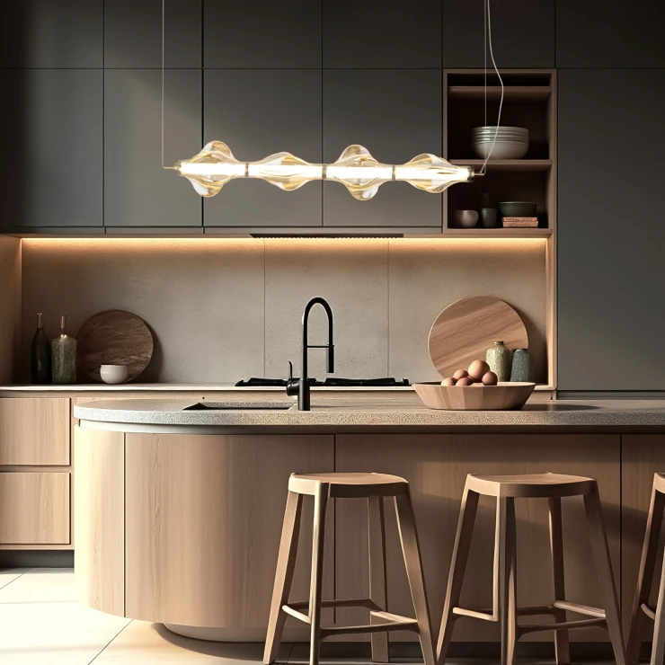 Hængelampe Quadra Edda Messing Blank