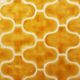 Alteret Håndlavet Vægflise <strong>Doha</strong>  Honning Blank 14x17 cm