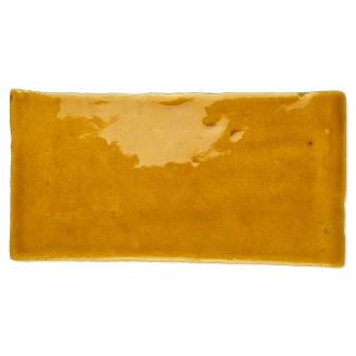 Alteret Håndlavet Vægflise <strong>Subway</strong>  Honning Blank 8x15 cm