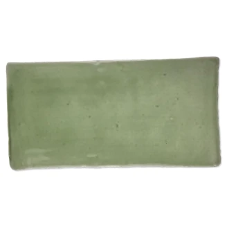 Alteret Håndlavet Vægflise <strong>Subway</strong>  Jadegrøn Blank 8x15 cm