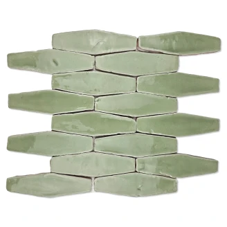 Alteret Håndlavet Vægflise Verona Terrakotta Jadegrøn 26x33 cm