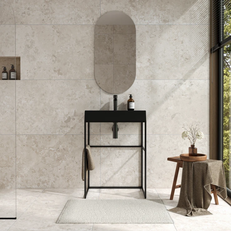 Klinker Kalksten Fjäll Hvid Mat-Struktur 3D 60x120 cm