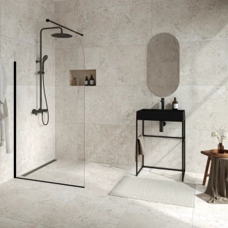 Klinker <strong>Kalksten Fjäll</strong>  Hvid Mat-Struktur 3D 30x30 cm