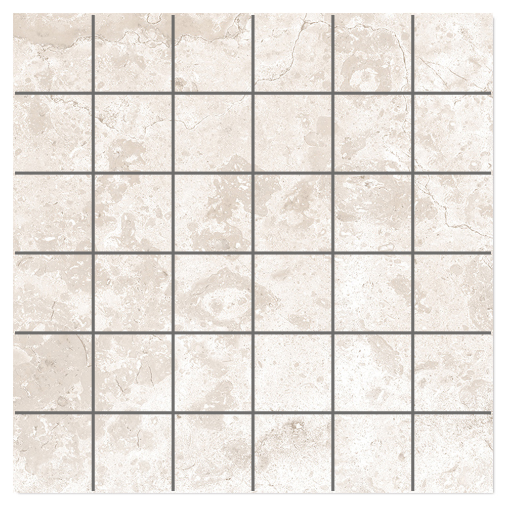 Klinker Kalksten Fjäll Hvid Mat-Struktur 3D 30x30 (5x5) cm