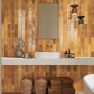Vægflise <strong>Alcazar</strong>  Karamel Blank 8x30 cm