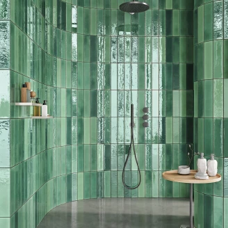 Vægflise <strong>Alcazar</strong>  Grøn Blank 8x30 cm