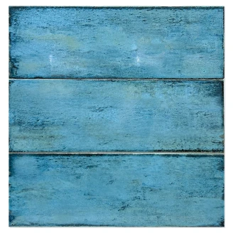 Vægflise <strong>Drift</strong>  Blå Blank 12x35 cm