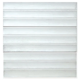 Vægflise <strong>Drift</strong>  Hvid Blank-Relief 12x35 cm