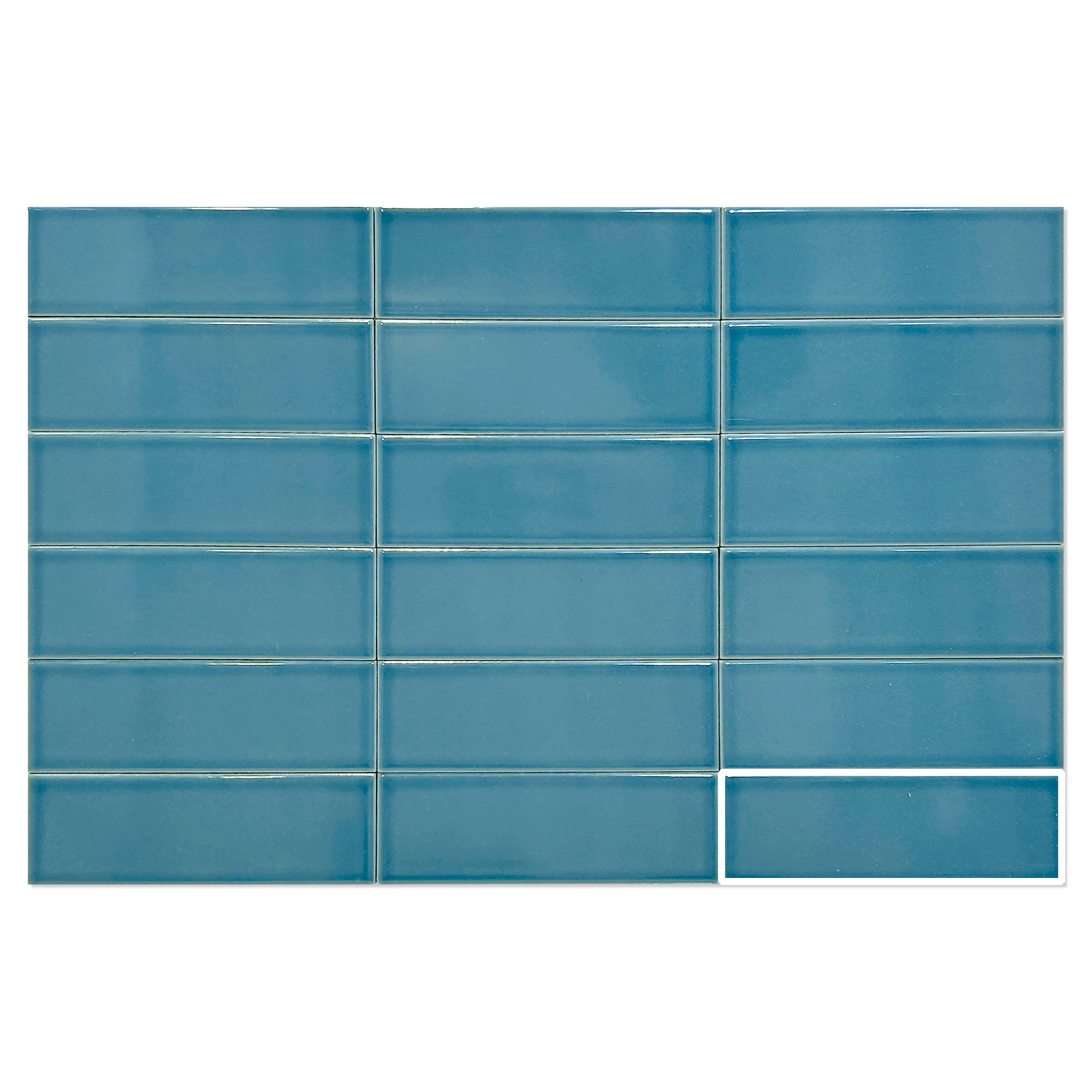 Vægflise Modul Blå Blank 5x15 cm