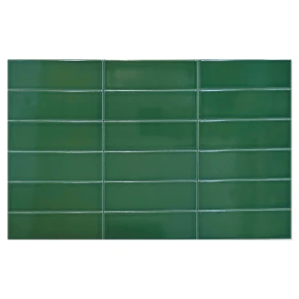 Vægflise <strong>Modul</strong>  Grøn Blank 5x15 cm