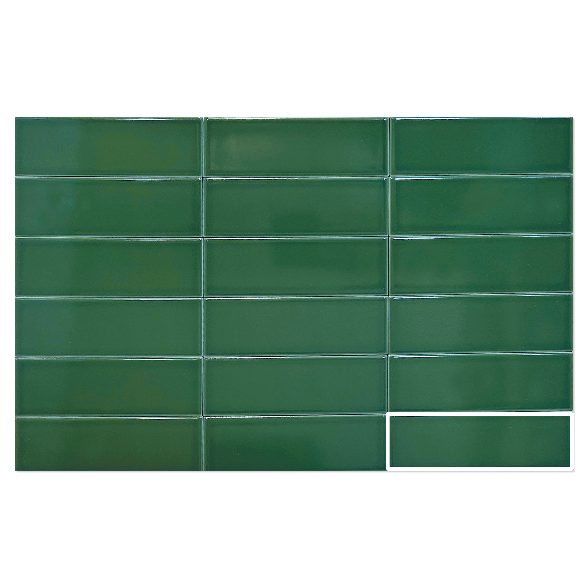 Vægflise Modul Grøn Blank 5x15 cm